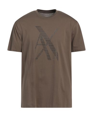Armani Exchange Man T-shirt Military Green Size M Cotton In Green