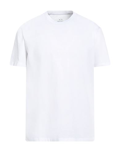 Armani Exchange Man T-shirt White Size M Cotton In White