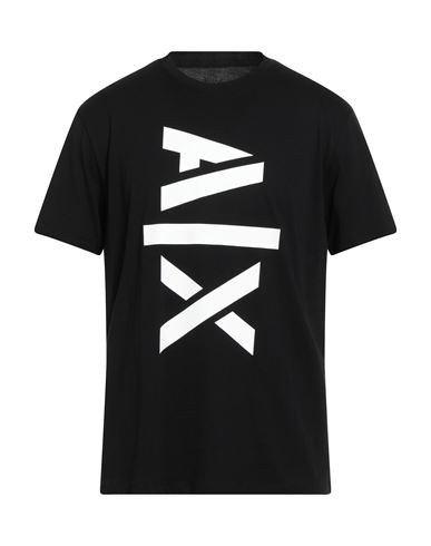 Armani Exchange Man T-shirt Black Size S Cotton In Black
