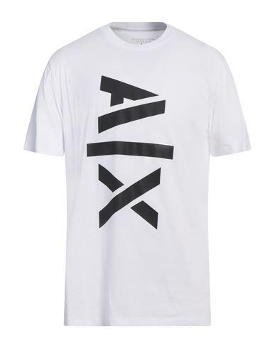 Armani Exchange Man T-shirt White Size M Cotton In White