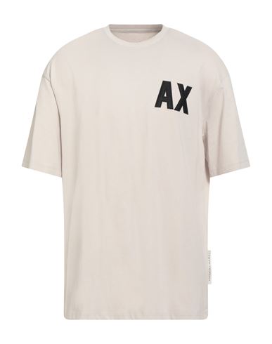 Armani Exchange Man T-shirt Beige Size Xs Cotton In Neutral