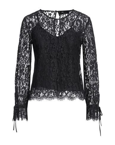 Shop Blumarine Woman Top Black Size 8 Polyamide, Cotton, Viscose