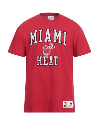 Mitchell & Ness Man T-shirt Red Size Xl Cotton In Red