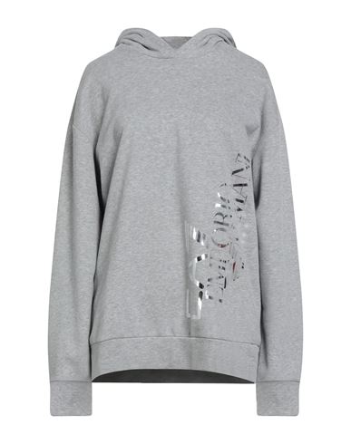 Ea7 Woman Sweatshirt Light Grey Size Xxl Cotton, Polyester In Gray
