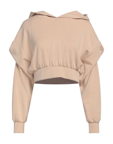 Hinnominate Woman Sweatshirt Sand Size L Modal, Polyester, Elastane In Beige