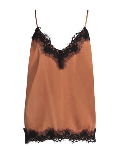 LIU •JO LIU •JO WOMAN TOP CAMEL SIZE 8 VISCOSE, POLYAMIDE, POLYESTER, COTTON 