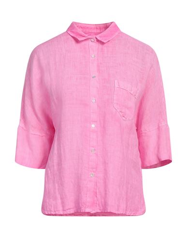120% LINO 120% LINO WOMAN SHIRT MAGENTA SIZE 10 LINEN 