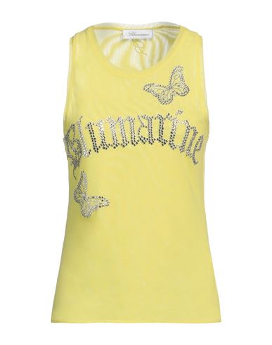 Blumarine Woman Top Yellow Size 6 Polyamide, Elastane In Yellow
