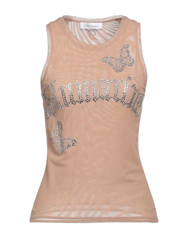 Blumarine Woman Top Sand Size 8 Polyamide, Elastane In Beige