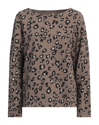 Juvia Woman Sweatshirt Khaki Size M Cotton, Polyester In Beige