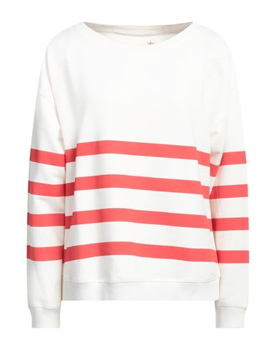 Juvia Woman Sweatshirt Cream Size M Cotton, Polyester In White