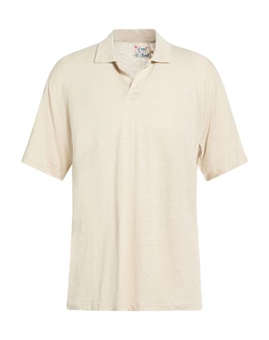 Mc2 Saint Barth Man Polo Shirt Ivory Size Xl Linen In Neutral