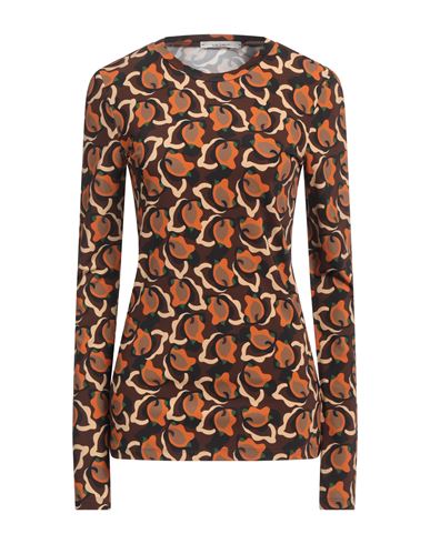 Maliparmi Malìparmi Woman T-shirt Brown Size L Polyester, Viscose, Elastane In Brown