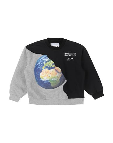 Myar Toddler Boy Sweatshirt Black Size 4 Cotton, Elastane In Black