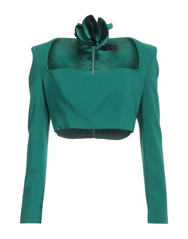 Alma Sanchez Woman Top Emerald Green Size 6 Polyester, Elastane