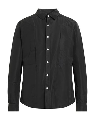 Rick Owens Man Shirt Black Size 44 Polyester In Black
