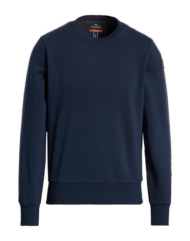 Parajumpers Man Sweatshirt Midnight Blue Size S Cotton, Polyester In Blue