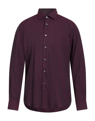 Robert Friedman Man Shirt Plum Size 17 ¾ Cotton, Lyocell