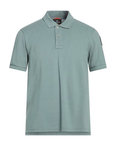 Parajumpers Man Polo Shirt Sage Green Size M Cotton