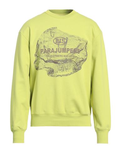 Parajumpers Man Sweatshirt Lime Green Size L Cotton, Polyester In Green