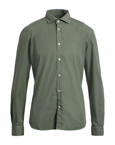 Mastricamiciai Man Shirt Military Green Size 17 ½ Cotton In Green