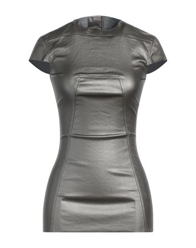 Rick Owens Edfu Oberteil Aus Beschichtetem Denim Mit Metallic-effekt In Grey
