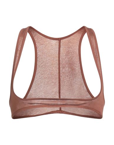 Rick Owens Woman Top Tan Size 4 Viscose, Silk