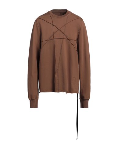 RICK OWENS DRKSHDW DRKSHDW BY RICK OWENS MAN SWEATSHIRT BROWN SIZE XL COTTON 