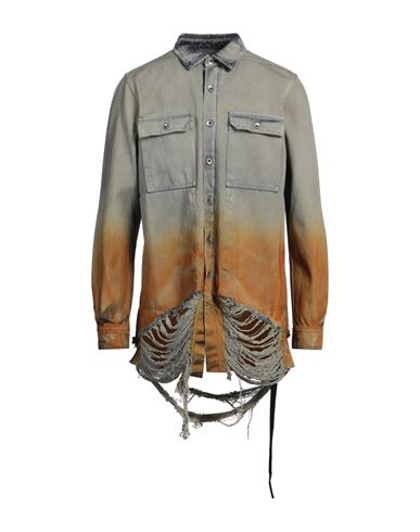 Rick Owens Drkshdw Drkshdw By Rick Owens Man Denim Shirt Blue Size Xl Cotton In Blue