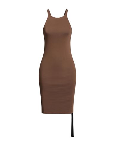Rick Owens Drkshdw Drkshdw By Rick Owens Woman Mini Dress Brown Size S Cotton