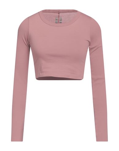 Rick Owens Woman T-shirt Antique Rose Size 6 Cotton In Pink