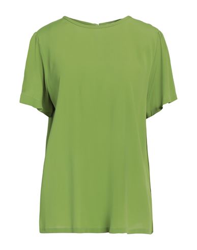 Iblues I Blues Woman Top Green Size 12 Acetate, Silk In Green