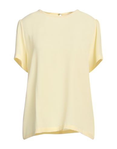 Iblues I Blues Woman Top Pastel Yellow Size 12 Acetate, Silk In Yellow