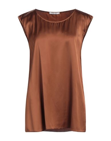 Kangra Cashmere Kangra Woman Top Chocolate Brown Size 10 Viscose, Elastane In Brown