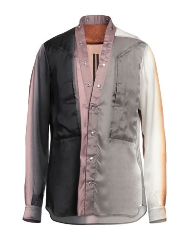 Rick Owens Man Shirt Black Size 38 Cupro In Black