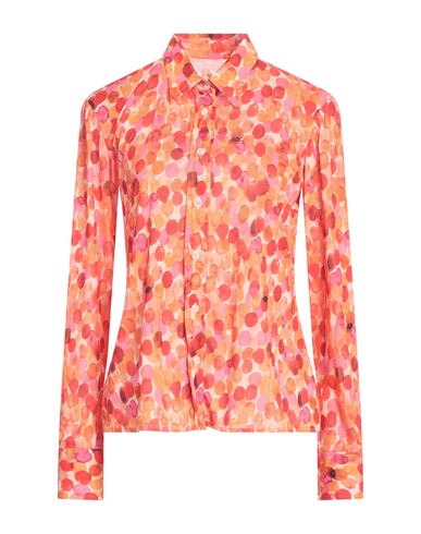 CALIBAN CALIBAN SKIN LIKE WOMAN SHIRT ORANGE SIZE 10 POLYESTER, ELASTANE