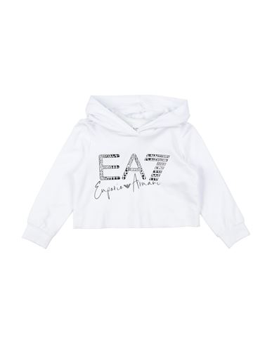 Ea7 Toddler Girl Sweatshirt White Size 6 Cotton, Elastane In White