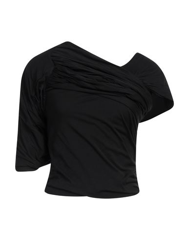 Rick Owens Woman Top Black Size 8 Cotton In Black