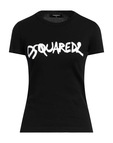 Dsquared2 Woman T-shirt Black Size Xs Cotton In Black