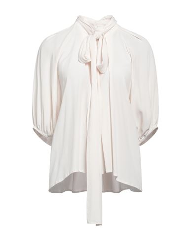 Éma Nou Woman Top Ivory Size Xl Acetate, Silk In White