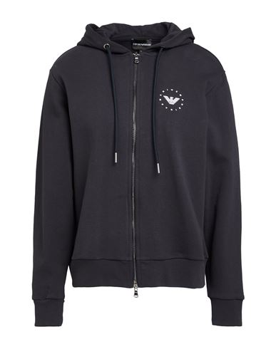EMPORIO ARMANI EMPORIO ARMANI WOMAN SWEATSHIRT MIDNIGHT BLUE SIZE L COTTON 