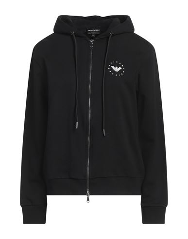 EMPORIO ARMANI EMPORIO ARMANI WOMAN SWEATSHIRT BLACK SIZE L COTTON 