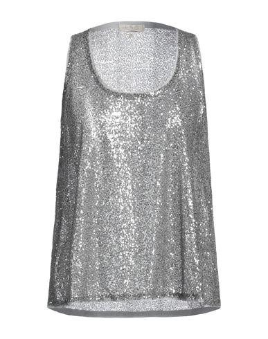 Antonelli Woman Top Grey Size 10 Polyester In Grey