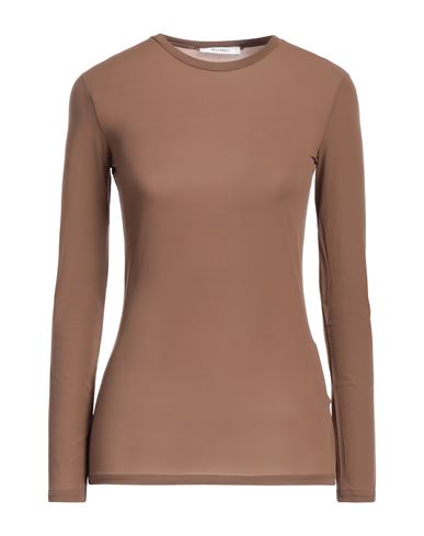 Max Mara Woman Top Khaki Size S Cupro, Elastane In Beige