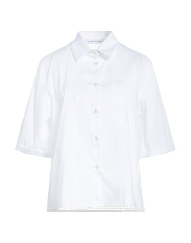 Woman Shirt White Size 2 Polyester, Cotton, Polyamide, Elastane