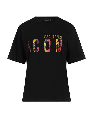 Dsquared2 Cotton Icon Crew-neck T-shirt With Gradient Print In Black
