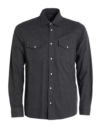 Liu •jo Man Man Shirt Charcoal Size M Acrylic, Cotton, Polyester In Grey