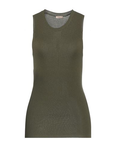 Hira Woman Tank Top Military Green Size 8 Viscose, Polyester In Green