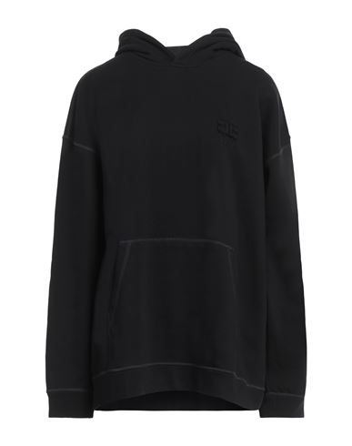 Ganni Woman Sweatshirt Black Size S/m Organic Cotton In Black