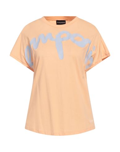 Emporio Armani Woman T-shirt Apricot Size S Cotton In Orange